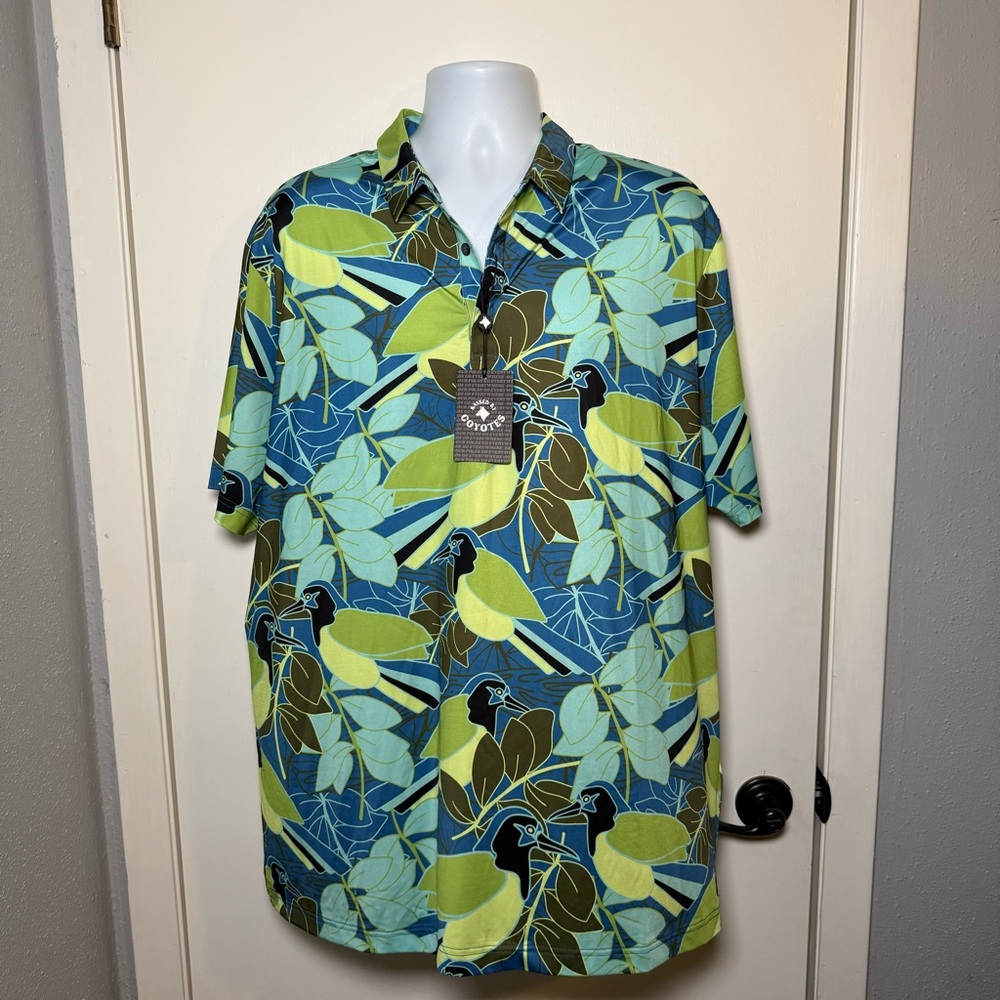 NWT. Raised By Coyotes Everywhere Polo